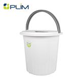 BUCKET WITH LID PLIM 29L WHITE/GREY