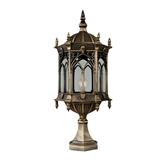 PRE-ORDER BRIGHT OBJECTIVES GATE LAMP 8809/S 790MM E27 ANTIQUE BRASS