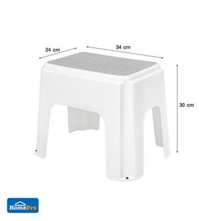 TALL CHAIR SQUARE 24X34X30CM PLIM WHITE