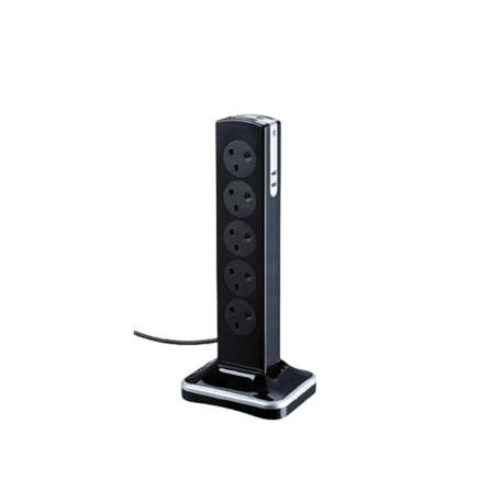 MASTERPLUG 10G2M 2USB 3.1A WITH SURGE PROTECTION GLOSSY BLACK