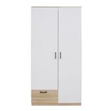 WARDROBE WITH 2 DOORS FURDINI GREATE 90CM WHITE OAK/WHITE [EXCLUSIVE FROM HOMEPRO THAILAND]