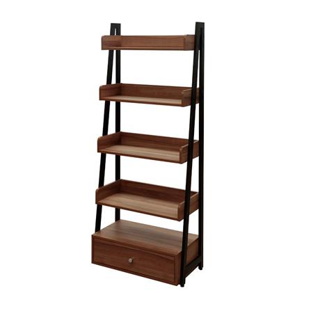 5-TIER SHELVING UNIT WITH 1 DRAWER FURIDINI GEPPER 67CM WALNUT [EXCLUSIVE FROM HOMEPRO THAILAND]