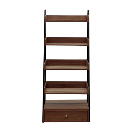 5-TIER SHELVING UNIT WITH 1 DRAWER FURIDINI GEPPER 67CM WALNUT [EXCLUSIVE FROM HOMEPRO THAILAND]