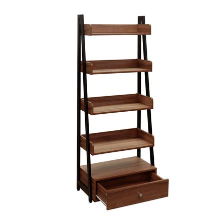 5-TIER SHELVING UNIT WITH 1 DRAWER FURIDINI GEPPER 67CM WALNUT [EXCLUSIVE FROM HOMEPRO THAILAND]