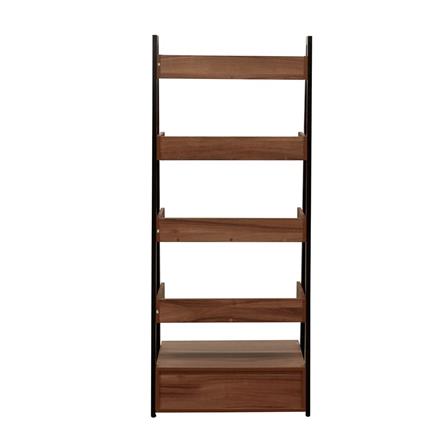 5-TIER SHELVING UNIT WITH 1 DRAWER FURIDINI GEPPER 67CM WALNUT [EXCLUSIVE FROM HOMEPRO THAILAND]