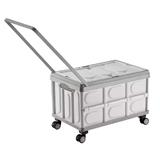 FOLDABLE STORAGE BOX GLAM 52X35.5X35.5CM GREY