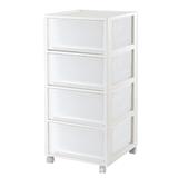 4 TIER DRAWER DKW MONO 34.2X36.5X74CM WHITE