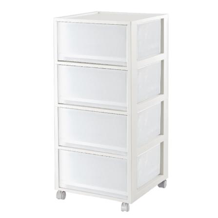 4 TIER DRAWER DKW MONO 34.2X36.5X74CM WHITE