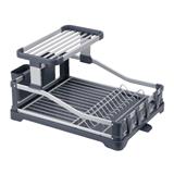 ALUMINIUM DISH RACK 2 TIER TRAY NOBLE KECH 53.2X36.8X26.5CM GREY