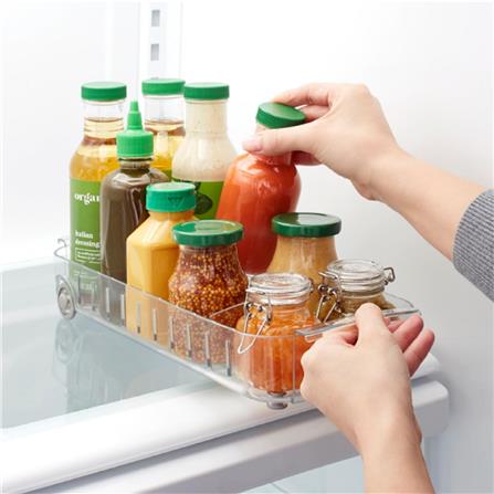 FRIDGE BOX ROLL OUT DIVIDERS M FROSTY KECH 38X16.5X6.5CM CLEAR