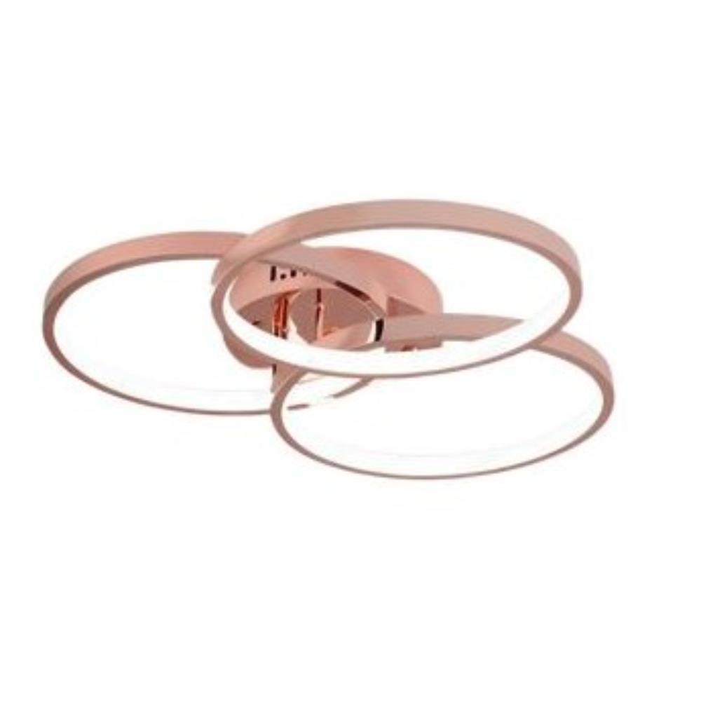 Bright Objectives BRIGHT OBJECTIVES CEILING LAMP LED 16506-RG 3C 54 WATT x 2 ROSE GOLD ...