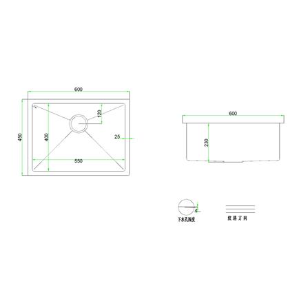 CABANA BUILT-IN UNDERMOUNT NANOMAGMA SINK PAKCAGE CKS6404-BL 1BOWL BLACK 60CM