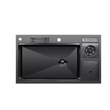 SORENTO BUILT-IN KITCHEN HONEYCOMB MULTIFUNCTIONAL SINK SRTKS8835-BL 88CM 1BOWL BLACK STAINLESS STEEL 304 WITH PULL OUT MIXER TAP