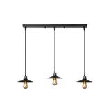 BRIGHT OBJECTIVES PENDANT LAMP 14018/3L BLACK GOLD 60CM