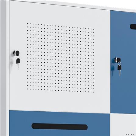 STEEL CABINET WITH 6 DOORS FURDINI KULLEN FYD-BBY004 WHITE/LIGHT BLUE [EXCLUSIVE FROM HOMEPRO THAILAND]