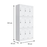 STEEL LOCKER WITH 9 DOORS FURDINI KULLEN FYD-DG005 WHITE [EXCLUSIVE FROM HOMEPRO THAILAND]