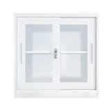 STEEL CABINET WITH SLIDING GLASS DOORS FURDINI KULLEN FYD-W002 WHITE [EXCLUSIVE FROM HOMEPRO THAILAND]