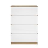 CHEST OF 4 DRAWERS FURDINI PROGRET 59CM OAK/WHITE