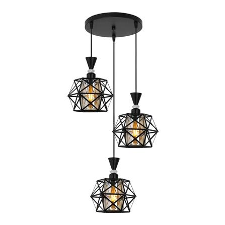 BRIGHT OBJECTIVES PENDANT LAMP 16420/3R BLACK 35CM