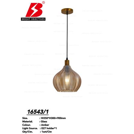 BRIGHT OBJECTIVES PENDANT LAMP 16543/1 BROWN 25CM