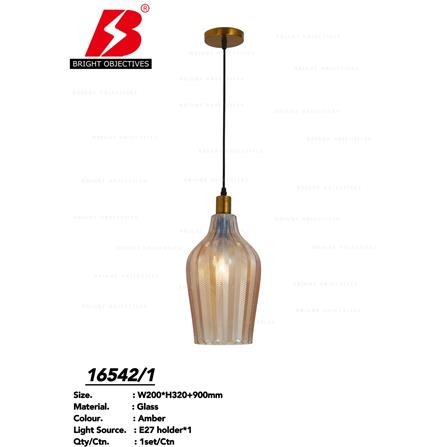 BRIGHT OBJECTIVES PENDANT LAMP 16542/1 BROWN 20CM