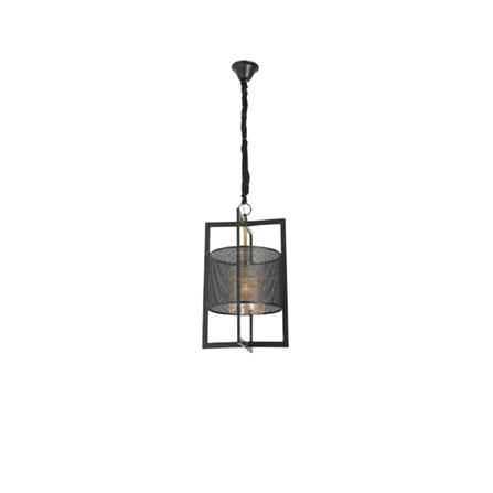 BRIGHT OBJECTIVES PENDANT LAMP 16607/1 BLACK GOLD 29CM