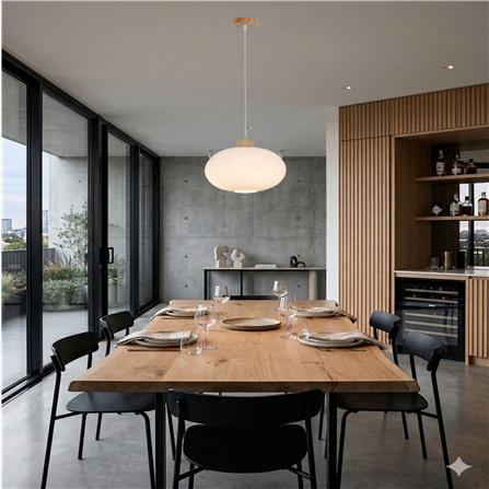 BRIGHT OBJECTIVES PENDANT LAMP 14126 WHITE BROWN 30CM