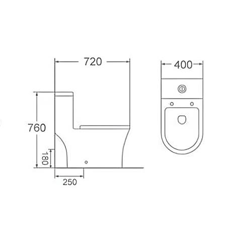 AKRON 1P TOILET WCO-767 CYCLONE FLUSH WHITE 6/3L