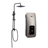 RUBINE SHOWER HEATER DC PUMP WITH RAIN SHOWER CED541D CHAMPAGNE GOLD (MATTE BLACK SHOWER ACCESORIES SET)