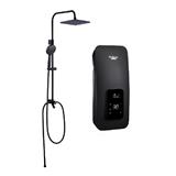 RUBINE SHOWER HEATER DC PUMP WITH RAIN SHOWER CED541D SAND BLACK (MATTE BLACK SHOWER ACCESORIES SET)