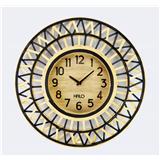 WALL CLOCK HALO H1801 18" RATTAN BLACK