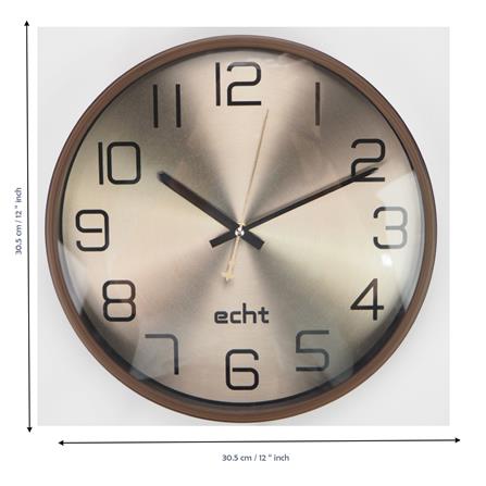 WALL CLOCK ECHT E941 12" ROSE GOLD