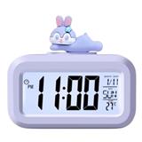 ALARM CLOCK DIGITAL LCD E470 CARTOON PURPLE
