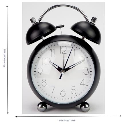ALARM CLOCK ECHT E516 4" BLACK