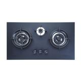 FABER FLEXIBLE CUT OUT GAS HOB FBIH-G903B520TGM BLACK 3 BURNERS 5.2KW 90CM