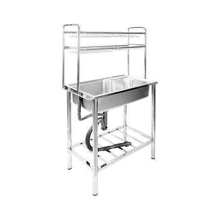 FREESTANDING SINK DYNA HOME DH-7545-DBGB 2S 1B SILVER [EXCLUSIVE FROM HOMEPRO THAILAND]