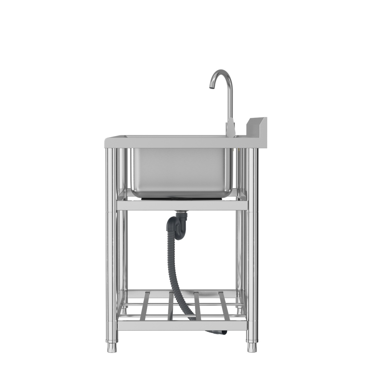 YS STANDING SINK 1BOWL 1DRAIN WITH SPLASH BACK STAINLESS STEEL 304 BOWL 110CM