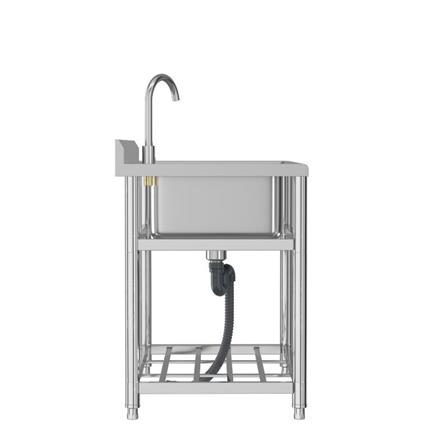 YS STANDING SINK 1BOWL 1DRAIN WITH SPLASH BACK STAINLESS STEEL 304 BOWL 110CM