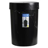 ROUND DUSTBIN WITH SWING LID ACCO MIDNIGHT 15.5L BLACK MARBLE [EXCLUSIVE FROM HOMEPRO THAILAND]