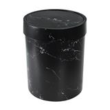 ROUND DUSTBIN WITH SWING LID ACCO MIDNIGHT 7L BLACK MARBLE [EXCLUSIVE FROM HOMEPRO THAILAND]