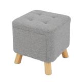 OTTOMAN STOOL FURDINI PIPER GREY 40CM. [EXCLUSIVE FROM HOMEPRO THAILAND]