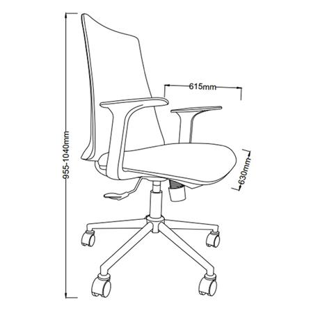 OFFICE CHAIR FURDINI MAXI GREY/BLACK [EXCLUSIVE FROM HOMEPRO THAILAND]
