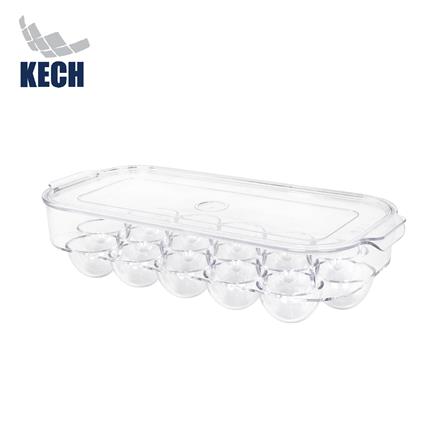 EGG STORAGE CONTAINER 16-EGG KECH SNOWY 14.5X33X7.5CM