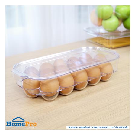 EGG STORAGE CONTAINER 16-EGG KECH SNOWY 14.5X33X7.5CM