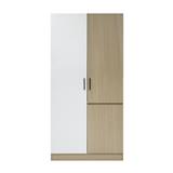 WARDROBE WITH 2 DOORS FURDINI PROGRET 90CM OAK/WHITE [EXCLUSIVE FROM HOMEPRO THAILAND]