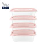 FOOD CONTAINER KECH 9001 600ML PINK 4PCS