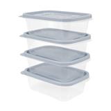 FOOD CONTAINER KECH 9001 600ML GREY 4PCS