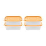 FOOD CONTAINER KECH 9001 0.6L ORANGE 4PCS