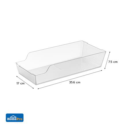 EXTENDABLE REFRIGERATOR ORGANIZER BIN KECH FROSTY 35.6X17X7.5CM CLEAR [EXCLUSIVE FROM HOMEPRO THAILAND]