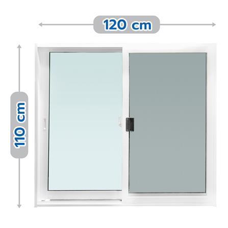 ALUMINUM SLIDING WINDOW WITH SCREEN S-S AZLE 120X110CM WHITE [EXCLUSIVE FROM HOMEPRO THAILAND]